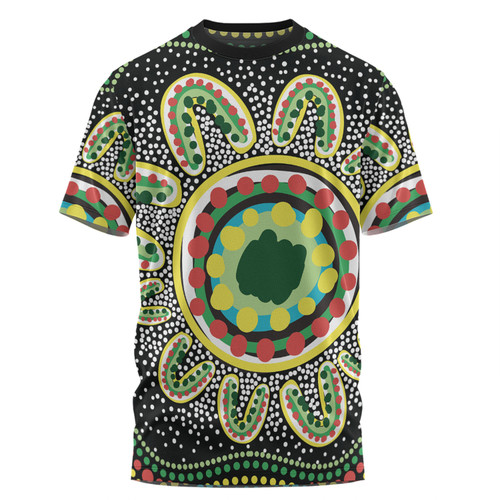 Australia Aboriginal T-shirt - Aboriginal Art Painting Decorated With The Colorful Dots T-shirt