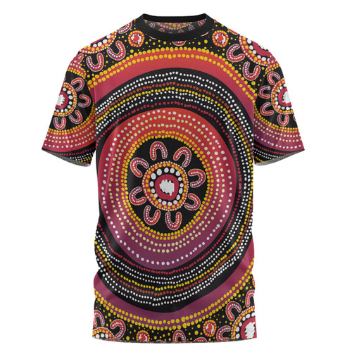 Australia Aboriginal T-shirt - Aboriginal Dot Art Design T-shirt