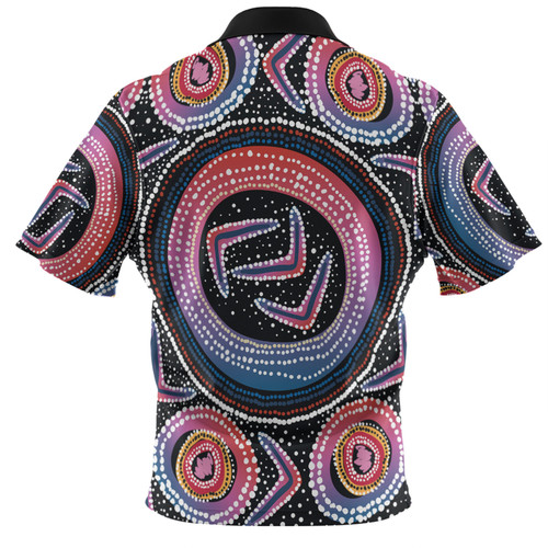 Australia Aboriginal Hawaiian Shirt - Aboriginal Boomerang Dot Art Hawaiian Shirt Australia Aboriginal Hawaiian Shirt - Aboriginal Boomerang Dot Art Hawaiian Shirt