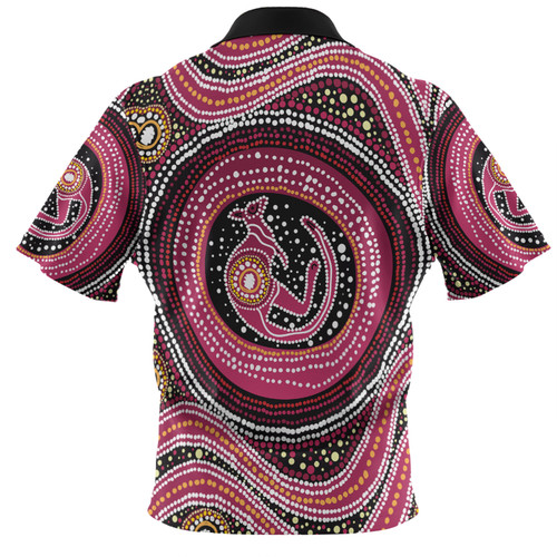 Australia Aboriginal Hawaiian Shirt - Aboriginal Background Featuring Kangaroo Dot Design Hawaiian Shirt Australia Aboriginal Hawaiian Shirt - Aboriginal Background Featuring Kangaroo Dot Design Hawaiian Shirt