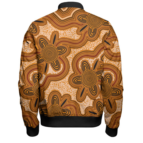 Australia Aboriginal Bomber Jacket - Aboriginal Art Background Connection Concept Bomber Jacket Australia Aboriginal Bomber Jacket - Aboriginal Art Background Connection Concept Bomber Jacket