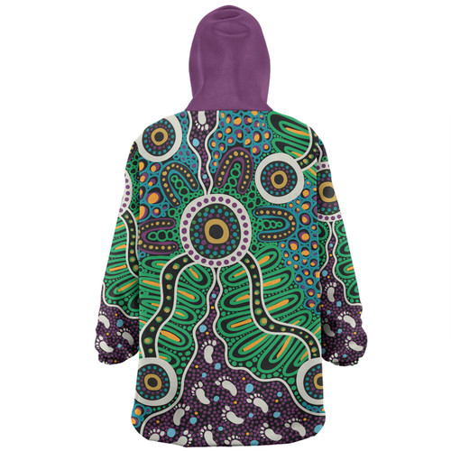 Australia Aboriginal Snug Hoodie - A Dot Painting In The Style Of Indigenous Australian Art Snug Hoodie Australia Aboriginal Snug Hoodie - A Dot Painting In The Style Of Indigenous Australian Art Snug Hoodie