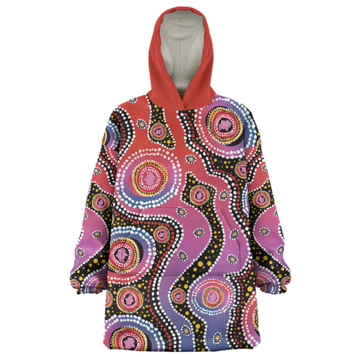 Australia Aboriginal Snug Hoodie - Aboriginal Background Featuring Dot Design Snug Hoodie