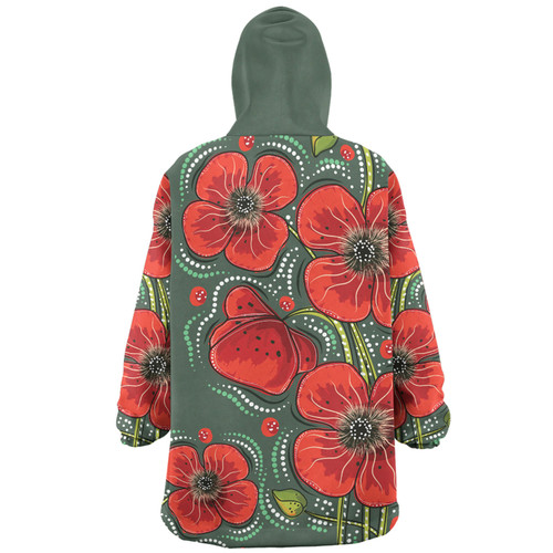 Australia Aboriginal Snug Hoodie - Aboriginal Style Australian Poppy Flower Background Snug Hoodie Australia Aboriginal Snug Hoodie - Aboriginal Style Australian Poppy Flower Background Snug Hoodie