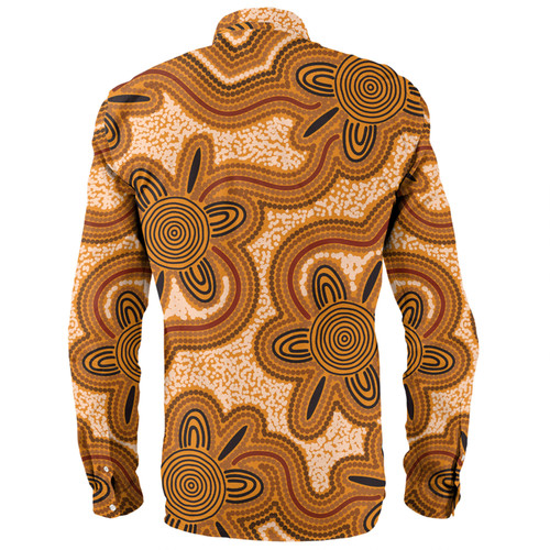 Australia Aboriginal Long Sleeve Shirt - Aboriginal Art Background Connection Concept Long Sleeve Shirt Australia Aboriginal Long Sleeve Shirt - Aboriginal Art Background Connection Concept Long Sleeve Shirt