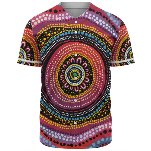 Australia Aboriginal Baseball Shirt - Aboriginal Showcasing Dot Art Design Baseball Shirt