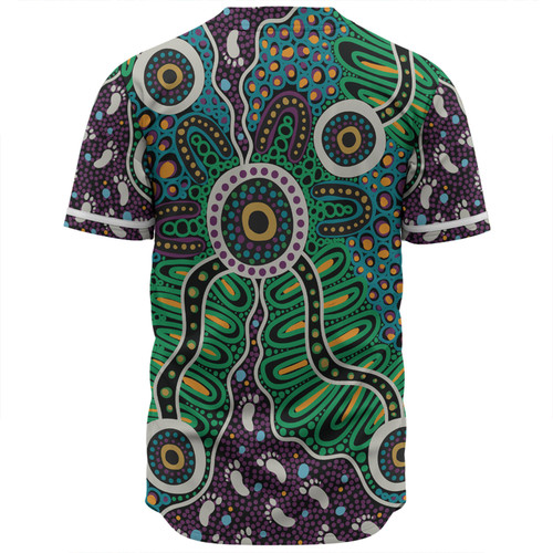 Australia Aboriginal Baseball Shirt - A Dot Painting In The Style Of Indigenous Australian Art Baseball Shirt Australia Aboriginal Baseball Shirt - A Dot Painting In The Style Of Indigenous Australian Art Baseball Shirt