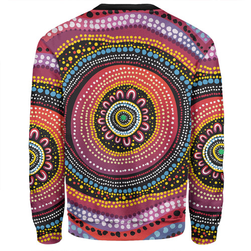 Australia Aboriginal Sweatshirt - Aboriginal Showcasing Dot Art Design Sweatshirt Australia Aboriginal Sweatshirt - Aboriginal Showcasing Dot Art Design Sweatshirt