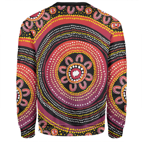 Australia Aboriginal Sweatshirt - Aboriginal Dot Art Design Sweatshirt Australia Aboriginal Sweatshirt - Aboriginal Dot Art Design Sweatshirt