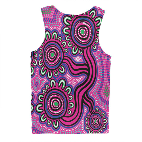 Australia Aboriginal Men Singlet - Dot Patterns From Indigenous Australian Culture Men Singlet Australia Aboriginal Men Singlet - Dot Patterns From Indigenous Australian Culture Men Singlet
