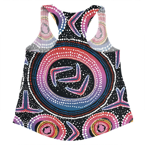 Australia Aboriginal Women Racerback Singlet - Aboriginal Boomerang Dot Art Women Racerback Singlet Australia Aboriginal Women Racerback Singlet - Aboriginal Boomerang Dot Art Women Racerback Singlet