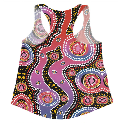 Australia Aboriginal Women Racerback Singlet - Aboriginal Background Featuring Dot Design Women Racerback Singlet Australia Aboriginal Women Racerback Singlet - Aboriginal Background Featuring Dot Design Women Racerback Singlet
