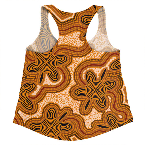 Australia Aboriginal Women Racerback Singlet - Aboriginal Art Background Connection Concept Women Racerback Singlet Australia Aboriginal Women Racerback Singlet - Aboriginal Art Background Connection Concept Women Racerback Singlet