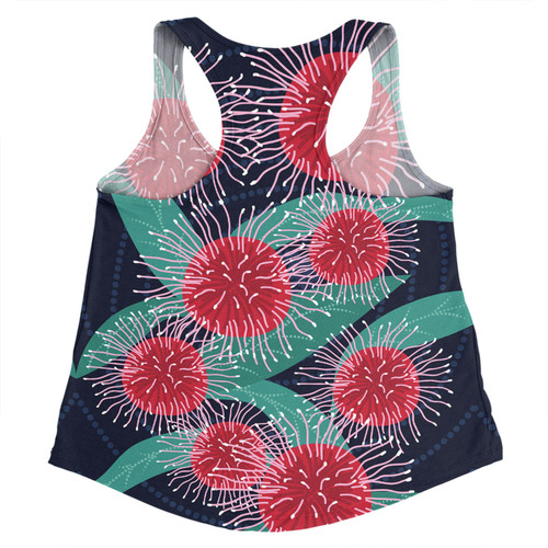 Australia Aboriginal Women Racerback Singlet - Australian Hakea Flower Artwork Women Racerback Singlet