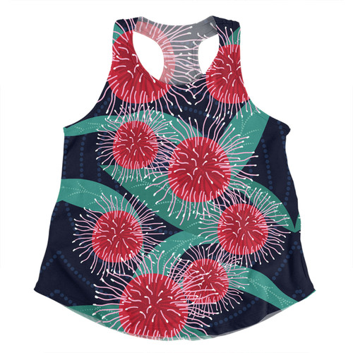 Australia Aboriginal Women Racerback Singlet - Australian Hakea Flower Artwork Women Racerback Singlet