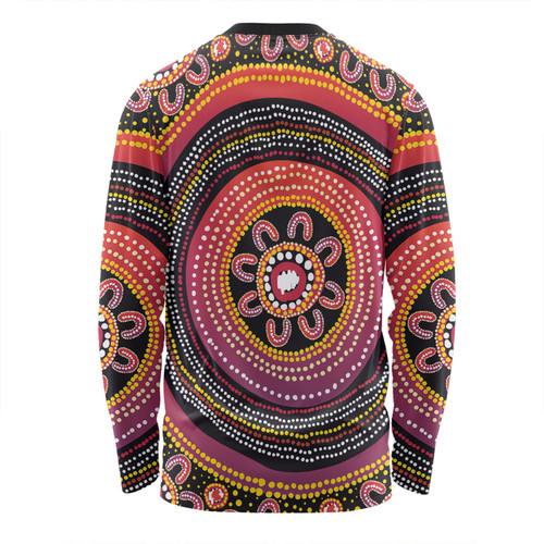 Australia Aboriginal Long Sleeve T-shirt - Aboriginal Dot Art Design Long Sleeve T-shirt Australia Aboriginal Long Sleeve T-shirt - Aboriginal Dot Art Design Long Sleeve T-shirt
