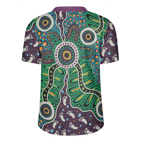 Australia Aboriginal Rugby Jersey - A Dot Painting In The Style Of Indigenous Australian Art Rugby Jersey Australia Aboriginal Rugby Jersey - A Dot Painting In The Style Of Indigenous Australian Art Rugby Jersey