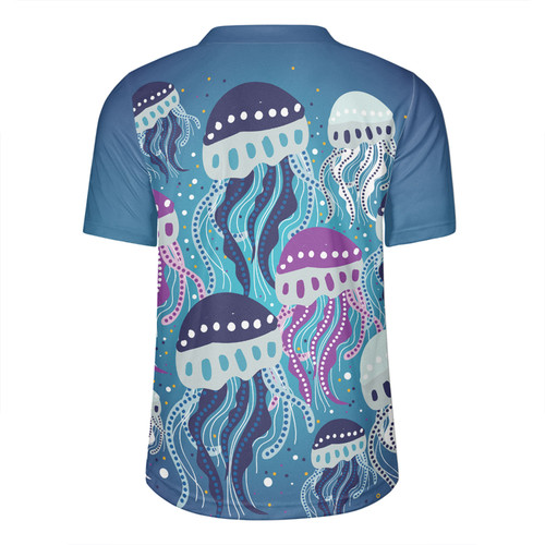 Australia Aboriginal Rugby Jersey - Aboriginal Art Painting With Jellyfish Rugby Jersey Australia Aboriginal Rugby Jersey - Aboriginal Art Painting With Jellyfish Rugby Jersey