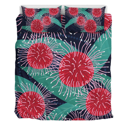 Australia Aboriginal Bedding Set - Australian Hakea Flower Artwork Bedding Set Australia Aboriginal Bedding Set - Australian Hakea Flower Artwork Bedding Set