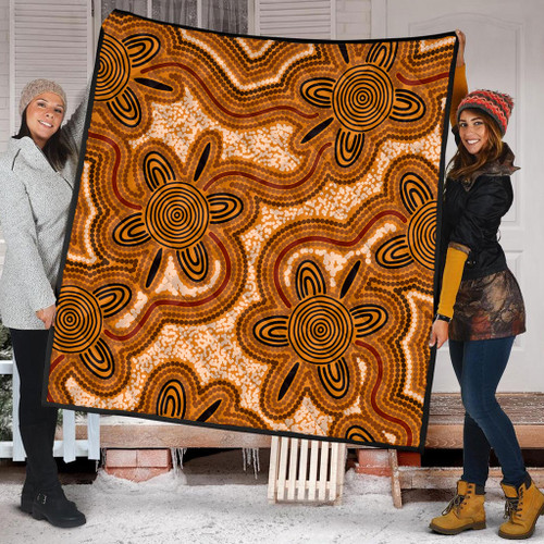 Australia Aboriginal Quilt - Aboriginal Art Background Connection Concept Quilt Australia Aboriginal Quilt - Aboriginal Art Background Connection Concept Quilt