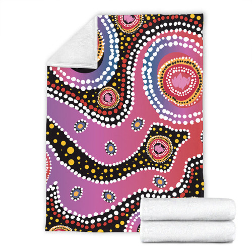 Australia Aboriginal Blanket - Aboriginal Background Featuring Dot Design Blanket Australia Aboriginal Blanket - Aboriginal Background Featuring Dot Design Blanket