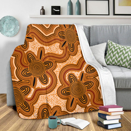 Australia Aboriginal Blanket - Aboriginal Art Background Connection Concept Blanket Australia Aboriginal Blanket - Aboriginal Art Background Connection Concept Blanket