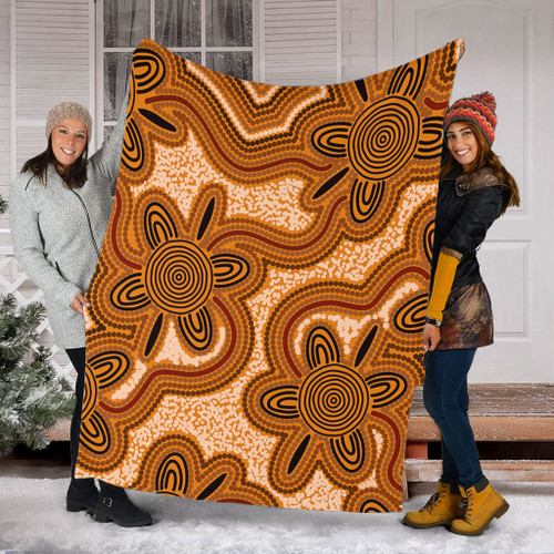 Australia Aboriginal Blanket - Aboriginal Art Background Connection Concept Blanket Australia Aboriginal Blanket - Aboriginal Art Background Connection Concept Blanket