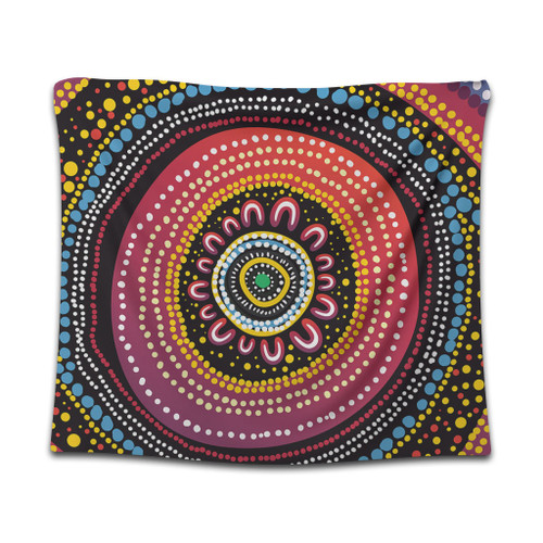 Australia Aboriginal Tapestry - Aboriginal Showcasing Dot Art Design Tapestry Australia Aboriginal Tapestry - Aboriginal Showcasing Dot Art Design Tapestry