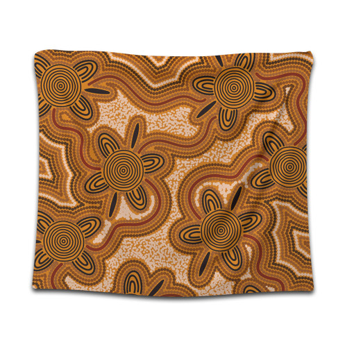 Australia Aboriginal Tapestry - Aboriginal Art Background Connection Concept Tapestry Australia Aboriginal Tapestry - Aboriginal Art Background Connection Concept Tapestry