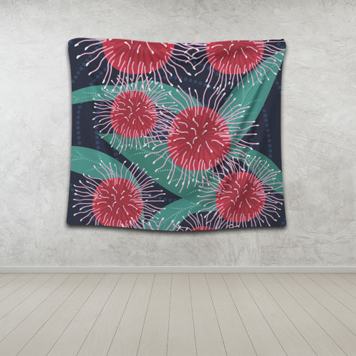 Australia Aboriginal Tapestry - Australian Hakea Flower Artwork Tapestry Australia Aboriginal Tapestry - Australian Hakea Flower Artwork Tapestry