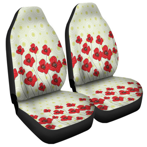 Australia Aboriginal Car Seat Cover - Poppy Flowers Background In Aboriginal Dot Art Style Car Seat Cover Australia Aboriginal Car Seat Cover - Poppy Flowers Background In Aboriginal Dot Art Style Car Seat Cover