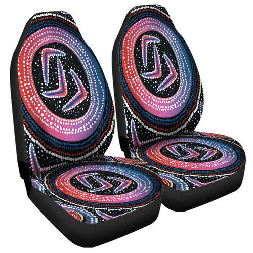 Australia Aboriginal Car Seat Cover - Aboriginal Boomerang Dot Art Car Seat Cover Australia Aboriginal Car Seat Cover - Aboriginal Boomerang Dot Art Car Seat Cover