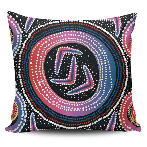 Australia Aboriginal Pillow Cases - Aboriginal Boomerang Dot Art Pillow Cases Australia Aboriginal Pillow Cases - Aboriginal Boomerang Dot Art Pillow Cases