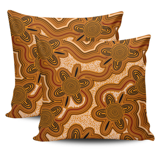 Australia Aboriginal Pillow Cases - Aboriginal Art Background Connection Concept Pillow Cases