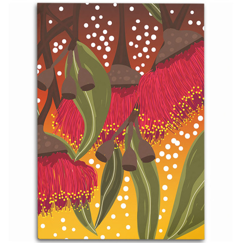 Australia Aboriginal Area Rug - Red Eucalyptus Aboriginal Dot Art Area Rug Australia Aboriginal Area Rug - Red Eucalyptus Aboriginal Dot Art Area Rug