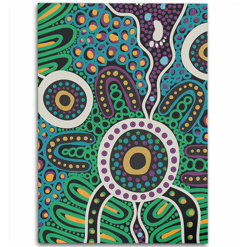 Australia Aboriginal Area Rug - A Dot Painting In The Style Of Indigenous Australian Art Area Rug Australia Aboriginal Area Rug - A Dot Painting In The Style Of Indigenous Australian Art Area Rug
