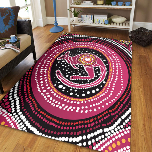 Australia Aboriginal Area Rug - Aboriginal Background Featuring Kangaroo Dot Design Area Rug Australia Aboriginal Area Rug - Aboriginal Background Featuring Kangaroo Dot Design Area Rug