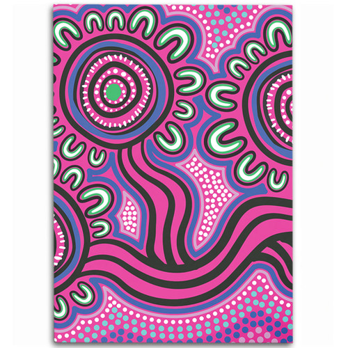 Australia Aboriginal Area Rug - Dot Patterns From Indigenous Australian Culture Area Rug