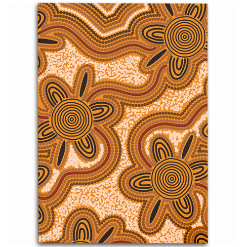 Australia Aboriginal Area Rug - Aboriginal Art Background Connection Concept Area Rug Australia Aboriginal Area Rug - Aboriginal Art Background Connection Concept Area Rug