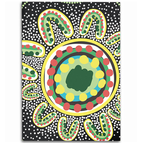 Australia Aboriginal Area Rug - Aboriginal Art Painting Decorated With The Colorful Dots Area Rug Australia Aboriginal Area Rug - Aboriginal Art Painting Decorated With The Colorful Dots Area Rug