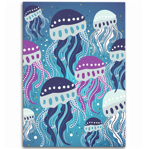 Australia Aboriginal Area Rug - Aboriginal Art Painting With Jellyfish Area Rug Australia Aboriginal Area Rug - Aboriginal Art Painting With Jellyfish Area Rug