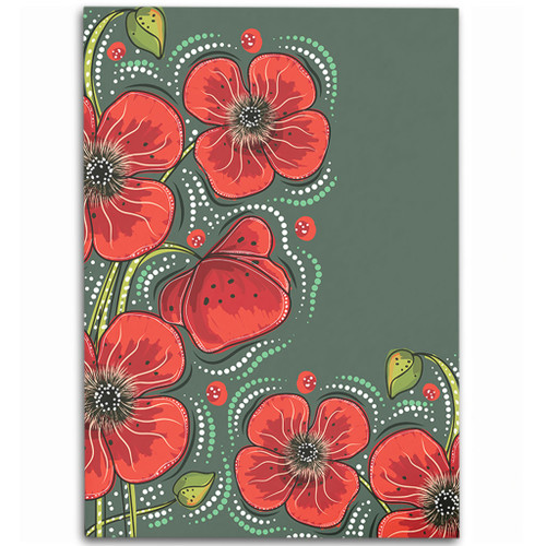 Australia Aboriginal Area Rug - Aboriginal Style Australian Poppy Flower Background Area Rug Australia Aboriginal Area Rug - Aboriginal Style Australian Poppy Flower Background Area Rug