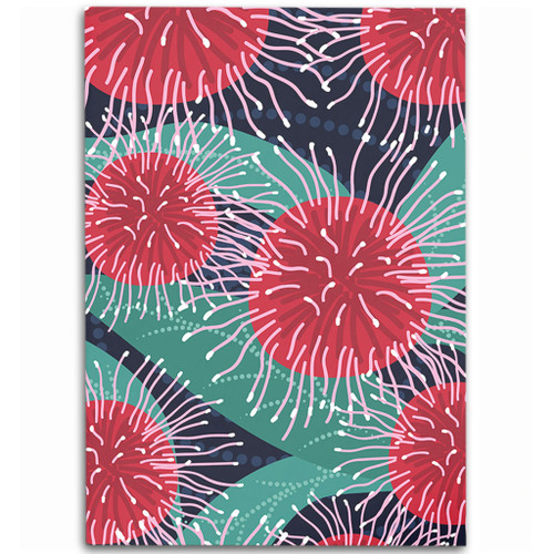 Australia Aboriginal Area Rug - Australian Hakea Flower Artwork Area Rug Australia Aboriginal Area Rug - Australian Hakea Flower Artwork Area Rug
