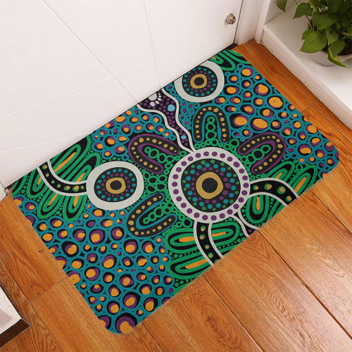 Australia Aboriginal Doormat - A Dot Painting In The Style Of Indigenous Australian Art Doormat Australia Aboriginal Doormat - A Dot Painting In The Style Of Indigenous Australian Art Doormat