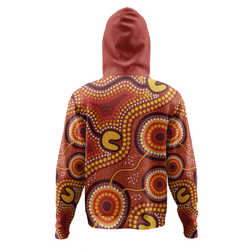 Australia Aboriginal Hoodie - Connection Concept Dot Aboriginal Colorful Painting Hoodie Australia Aboriginal Hoodie - Connection Concept Dot Aboriginal Colorful Painting Hoodie