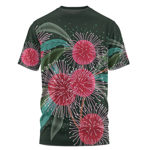 Australia Aboriginal T-shirt - Australian Hakea Flowers Painting In Aboriginal Style T-shirt