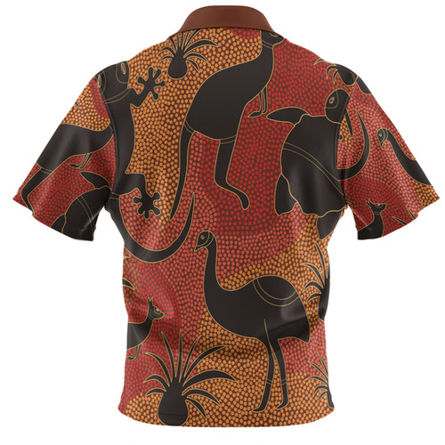 Australia Aboriginal Hawaiian Shirt - Aboriginal Dot Art With Animals Hawaiian Shirt Australia Aboriginal Hawaiian Shirt - Aboriginal Dot Art With Animals Hawaiian Shirt