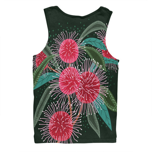Australia Aboriginal Men Singlet - Australian Hakea Flowers Painting In Aboriginal Style Men Singlet Australia Aboriginal Men Singlet - Australian Hakea Flowers Painting In Aboriginal Style Men Singlet