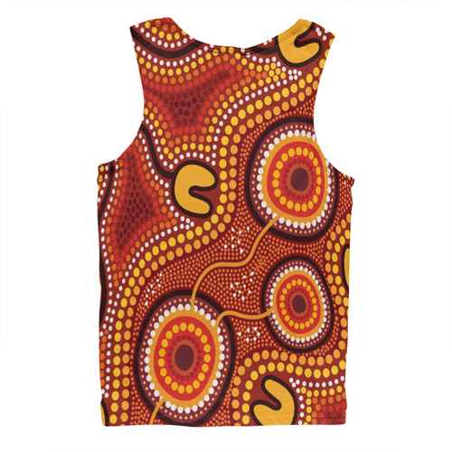 Australia Aboriginal Men Singlet - Connection Concept Dot Aboriginal Colorful Painting Men Singlet Australia Aboriginal Men Singlet - Connection Concept Dot Aboriginal Colorful Painting Men Singlet