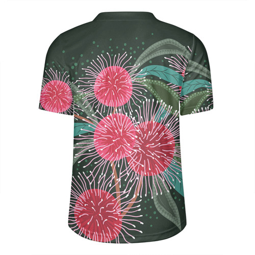 Australia Aboriginal Rugby Jersey - Australian Hakea Flowers Painting In Aboriginal Style Rugby Jersey Australia Aboriginal Rugby Jersey - Australian Hakea Flowers Painting In Aboriginal Style Rugby Jersey